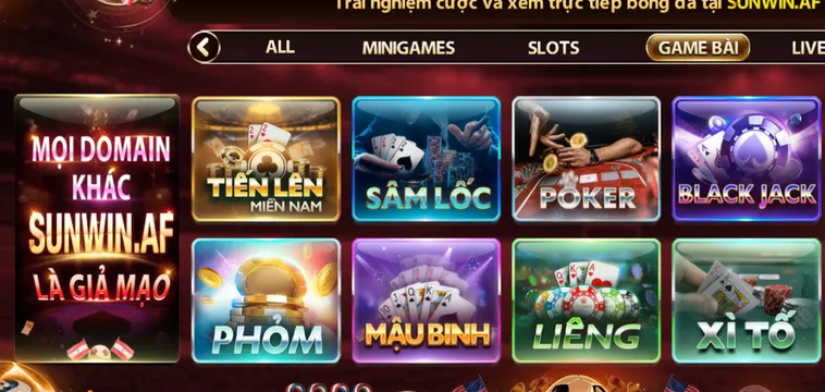 Danh Mục Các Tựa Game Bài SunWin Hấp Dẫn Nhất Hiện Nay