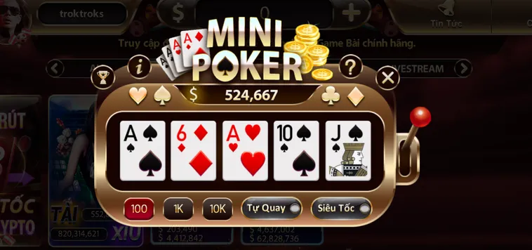 Khám Phá Sức Hút Tuyệt Vời Từ Trò Chơi Minigame Mini Poker Tại SunWin Uy Tín